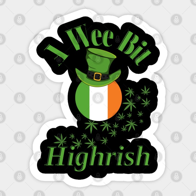 A Wee Bit Highrish Sticker by FrogandFog